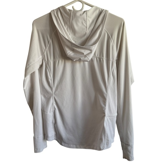 Title Nine White Sunbuster 2.0 Full Zip Hoodie Sun Shirt, Size M - Picture 4 of 9